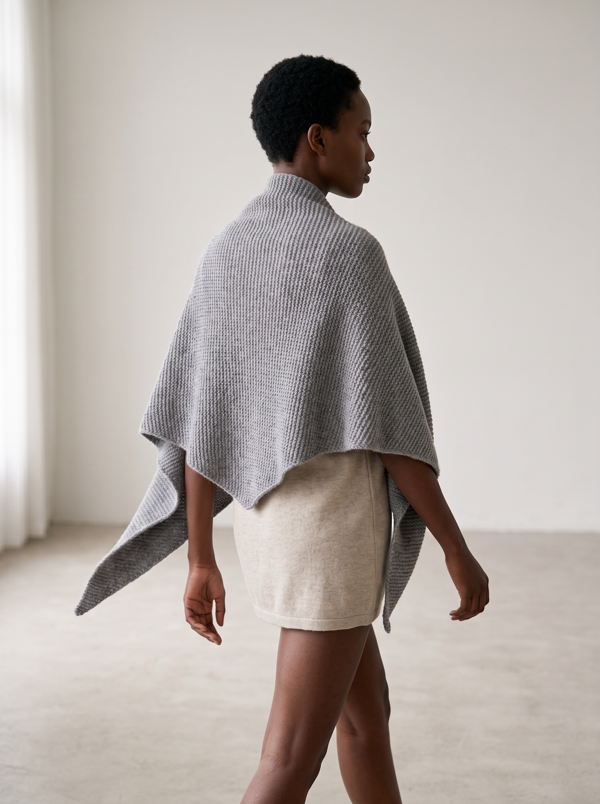 "Sophie's Wrap" Handmade 100% Merino Wool Triangle Shawl