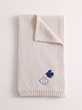 "Dove in Flight" Embroidered 100% Merino Wool Scarf