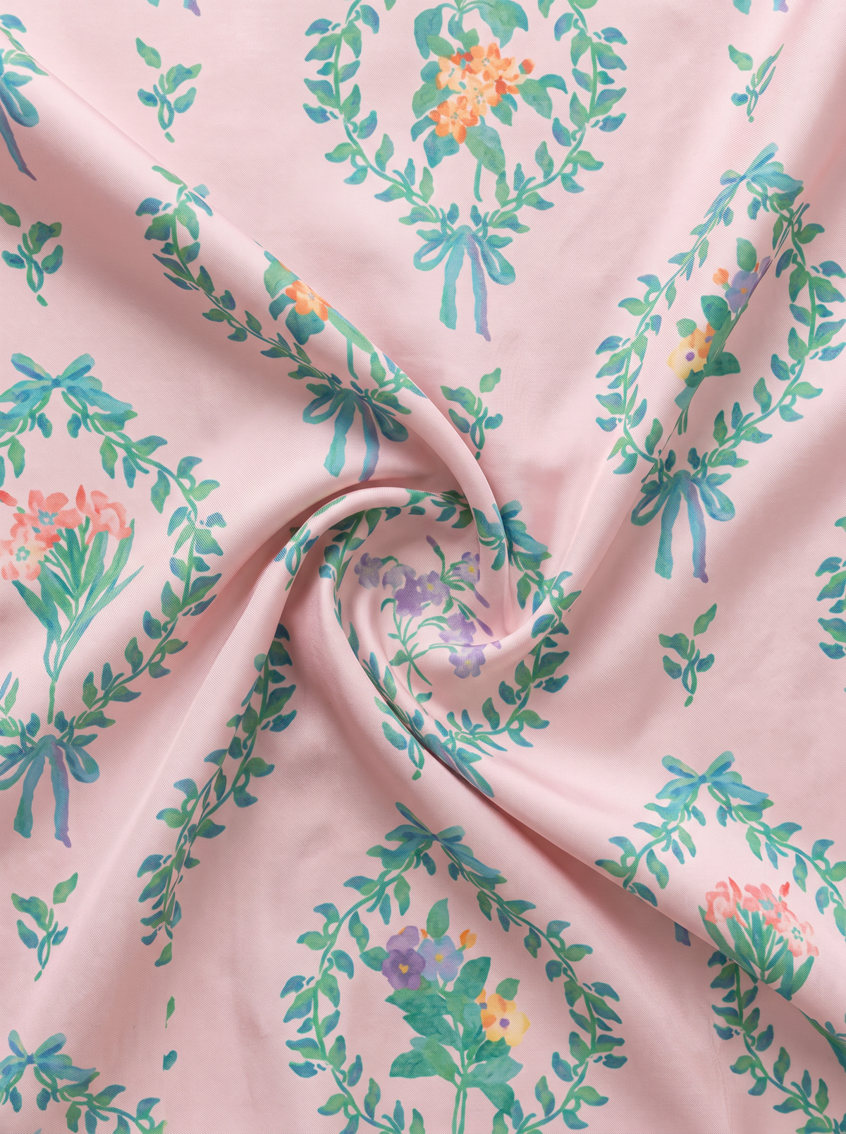 "Silk Bouquet" Floral 100% Mulberry Silk Scarf