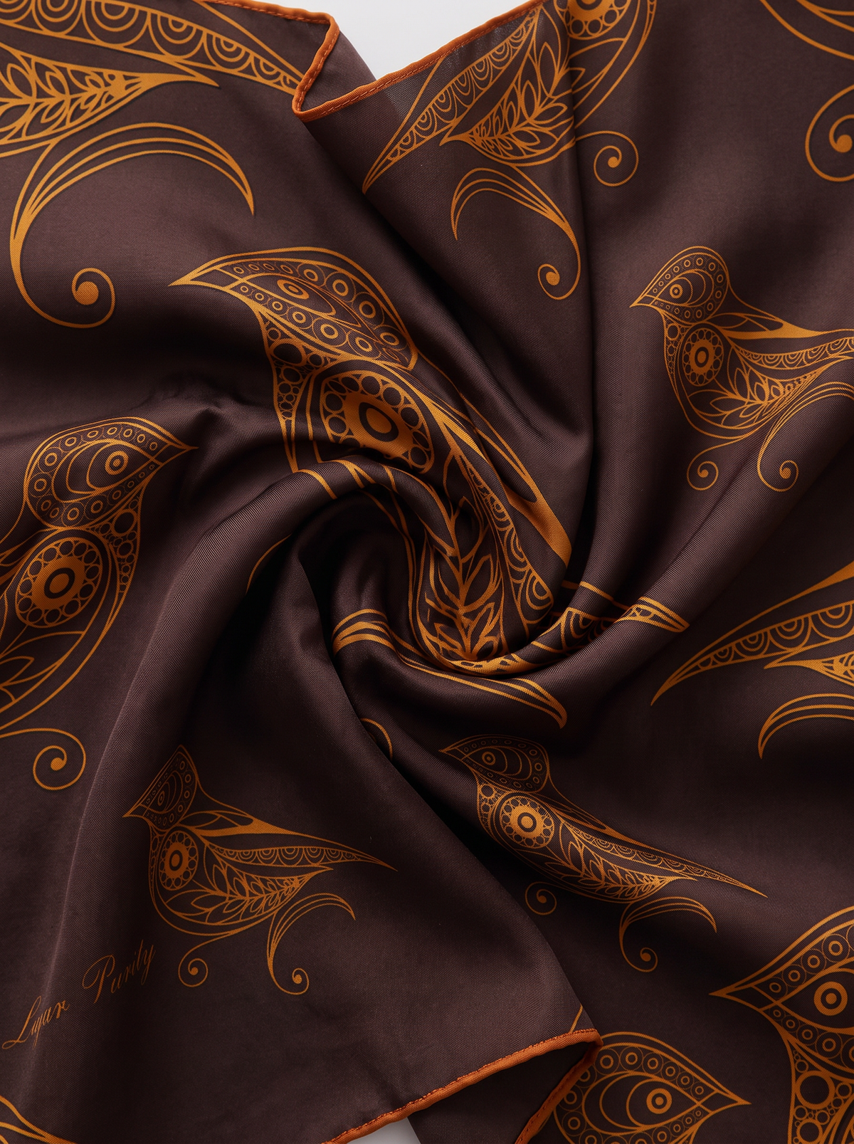 "Golden Finch Whispers" 100% Mulberry Silk Scarf