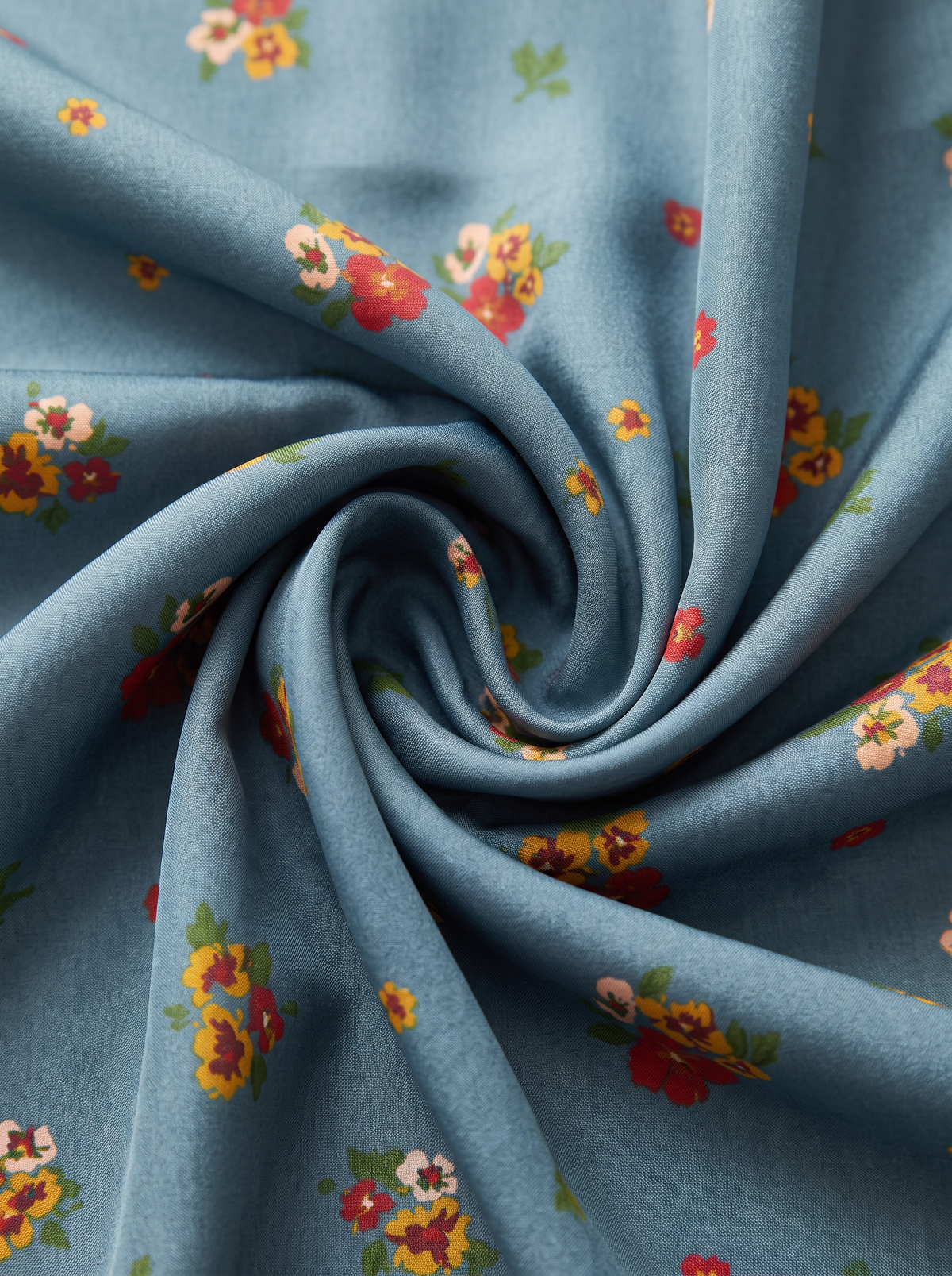 "Vintage Pansy" Floral 100% Mulberry Silk Scarf