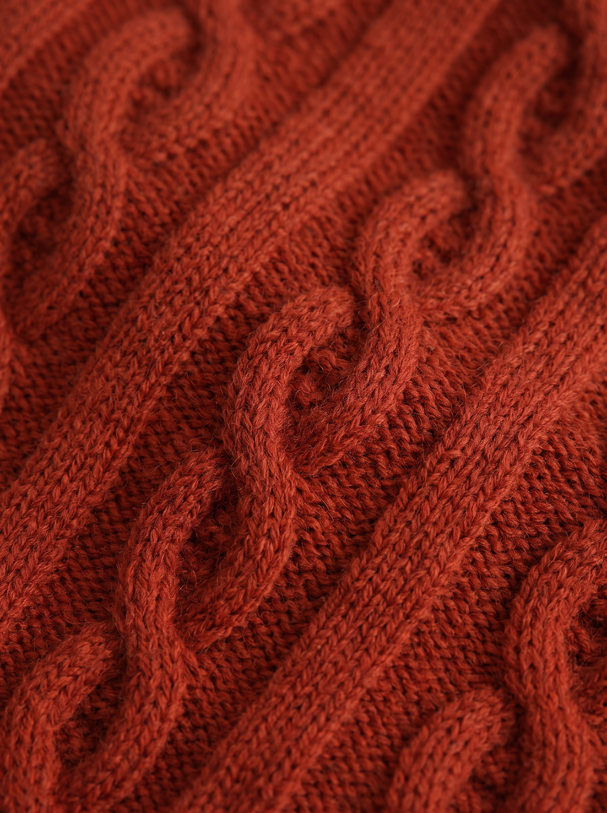 "Cable Knit Comfort" 100% Merino Wool Scarf