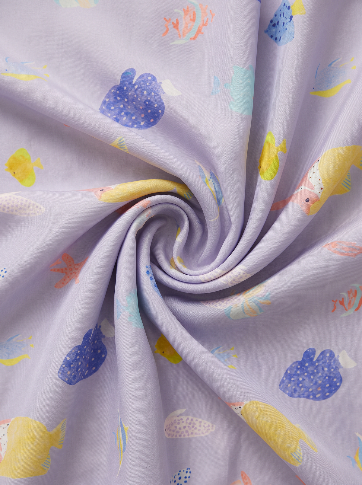 "Dreamy Seabed" Ocean 100% Mulberry Silk Scarf
