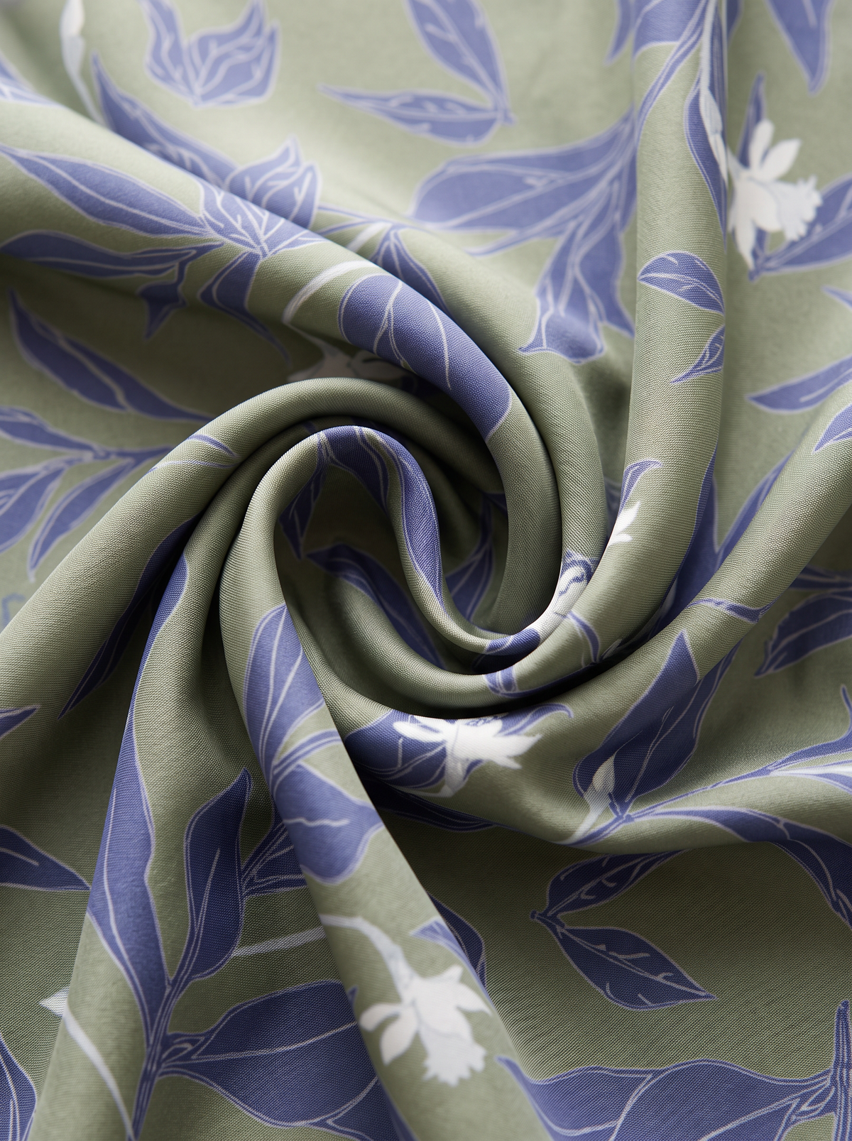 "Quiet Sandalwood" Botanical 100% Mulberry Silk Scarf