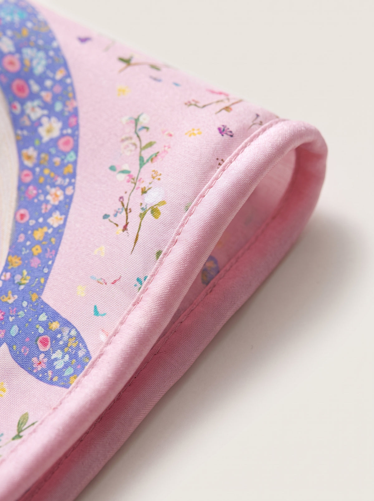 "Dolphin Stardust" Floral 100% Mulberry Silk Scarf