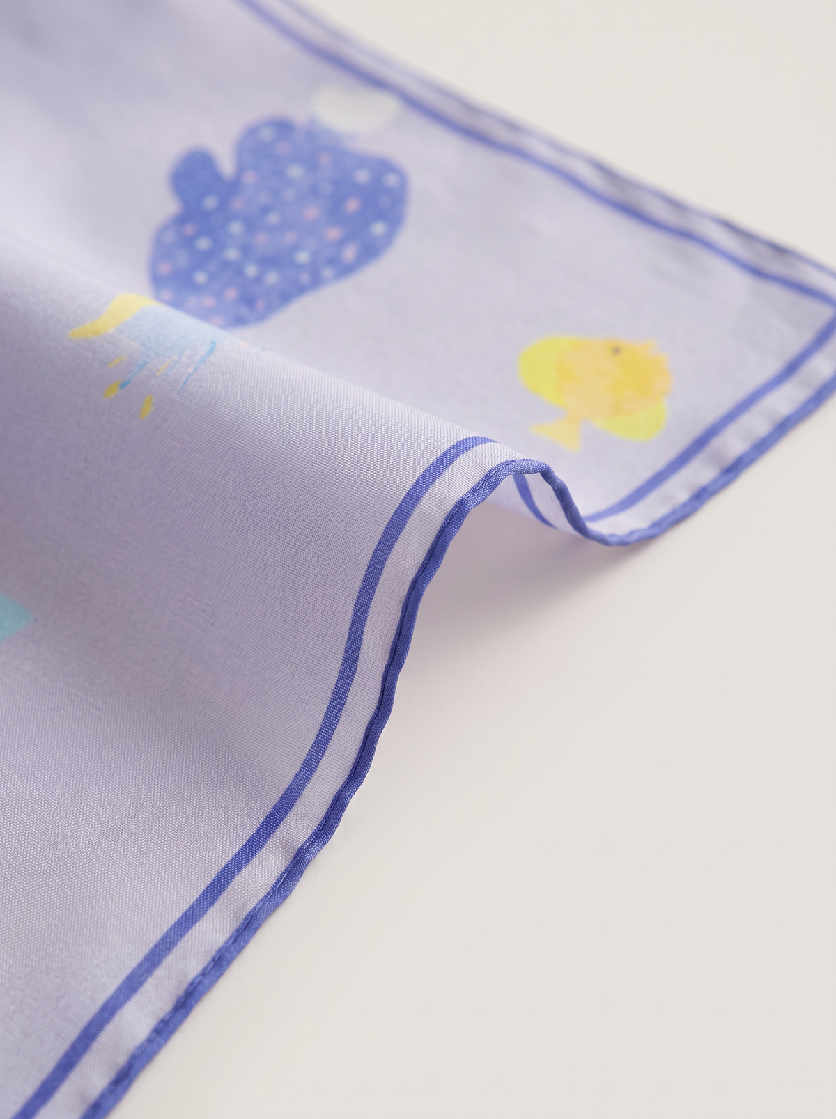 "Dreamy Seabed" Ocean 100% Mulberry Silk Scarf