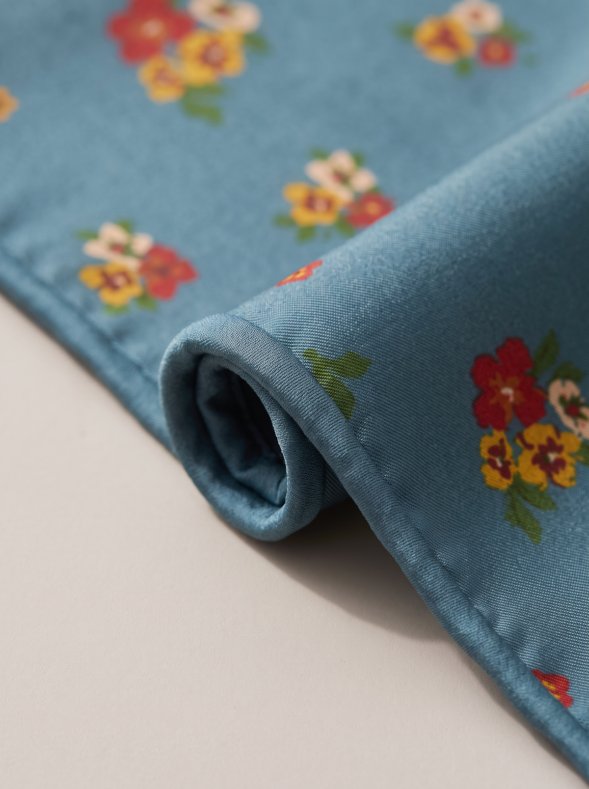 "Vintage Pansy" Floral 100% Mulberry Silk Scarf