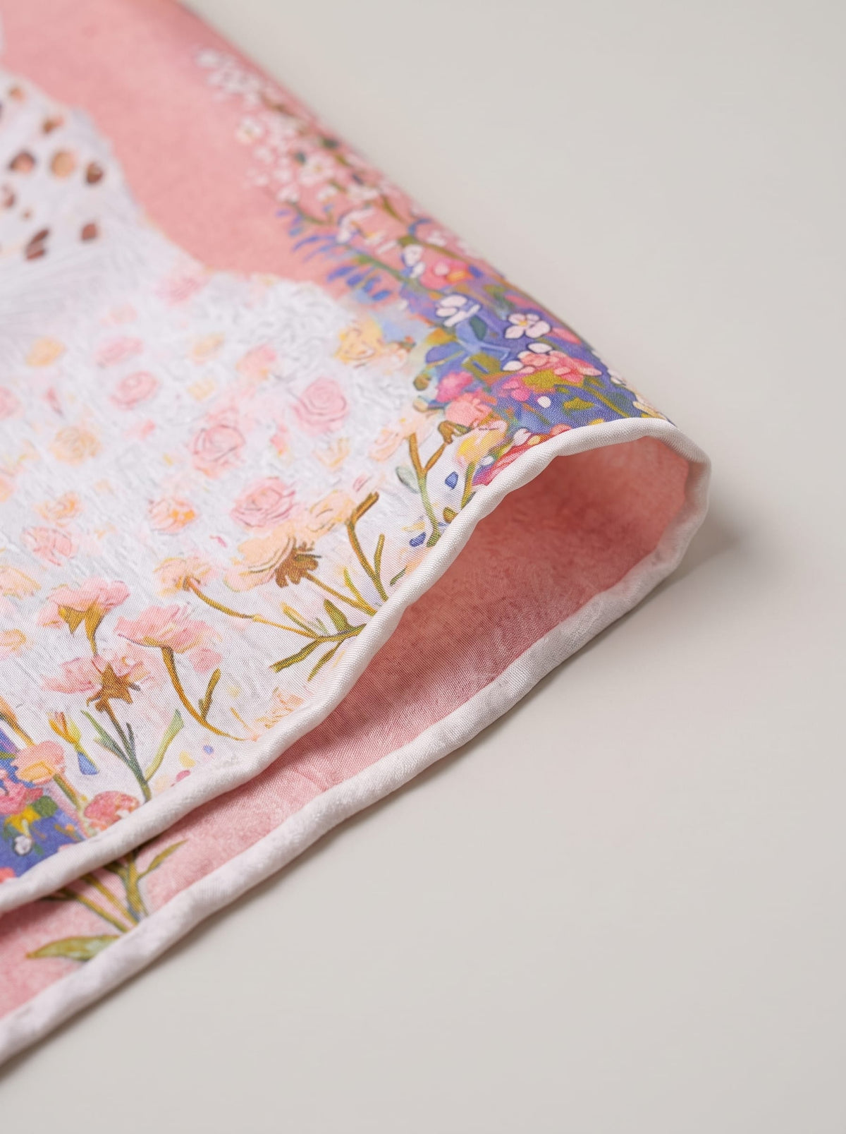 "Floral Leopard" Botanical Animal Print 100% Mulberry Silk Scarf