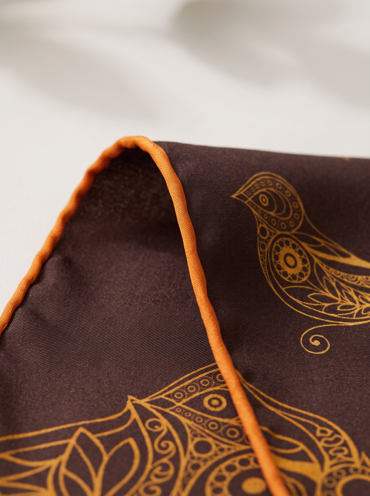 "Golden Finch Whispers" 100% Mulberry Silk Scarf