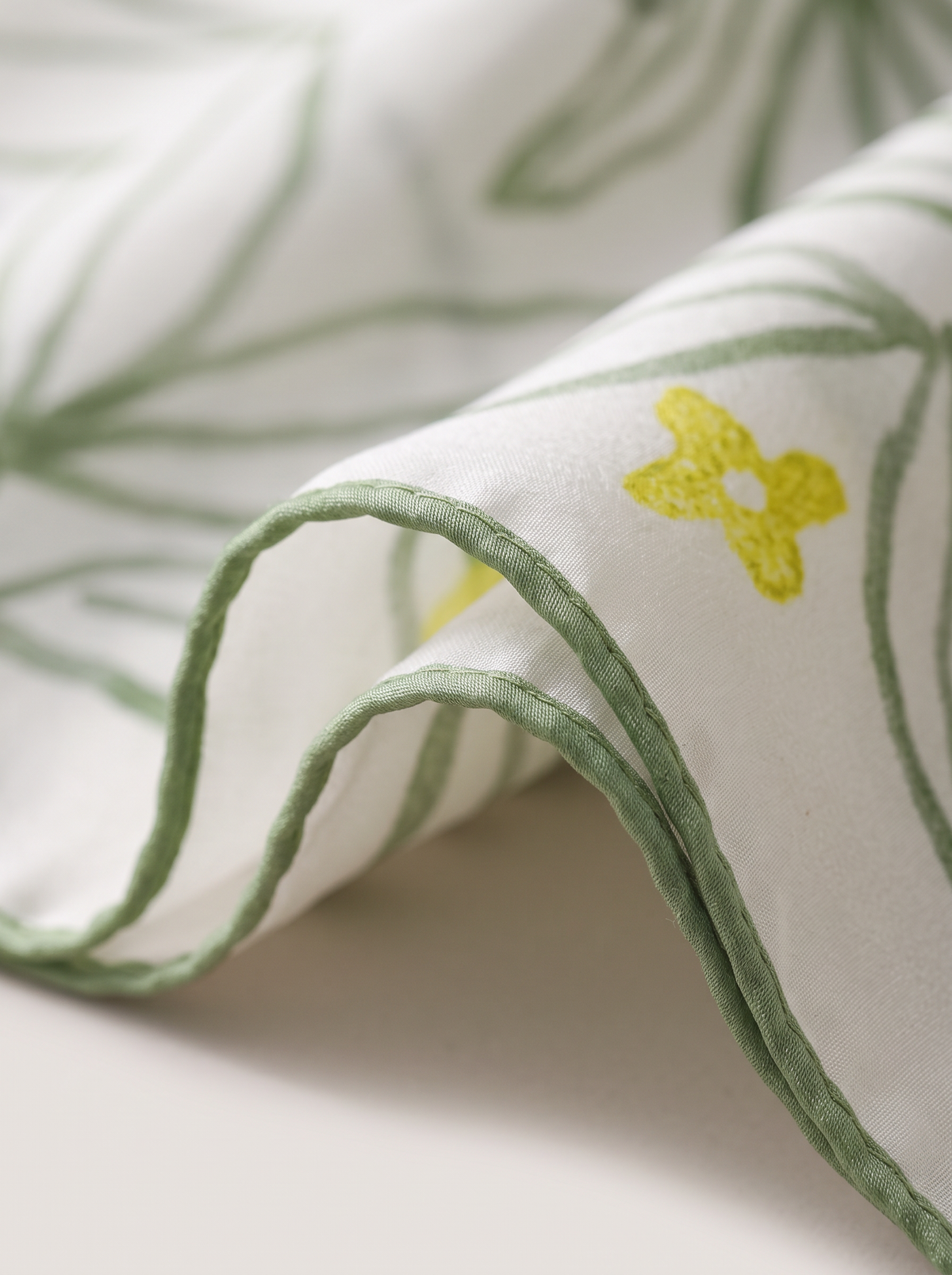 "Watercolor Bloom" Floral 100% Mulberry Silk Scarf