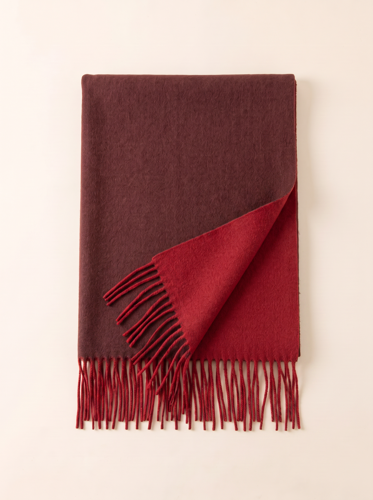 Reversible Two-Tone Wool Scarf