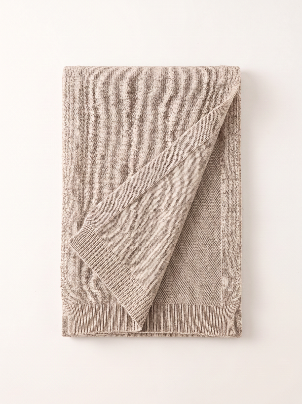 Rib-Knit Pure Wool Scarf