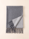 Reversible Two-Tone Wool Scarf