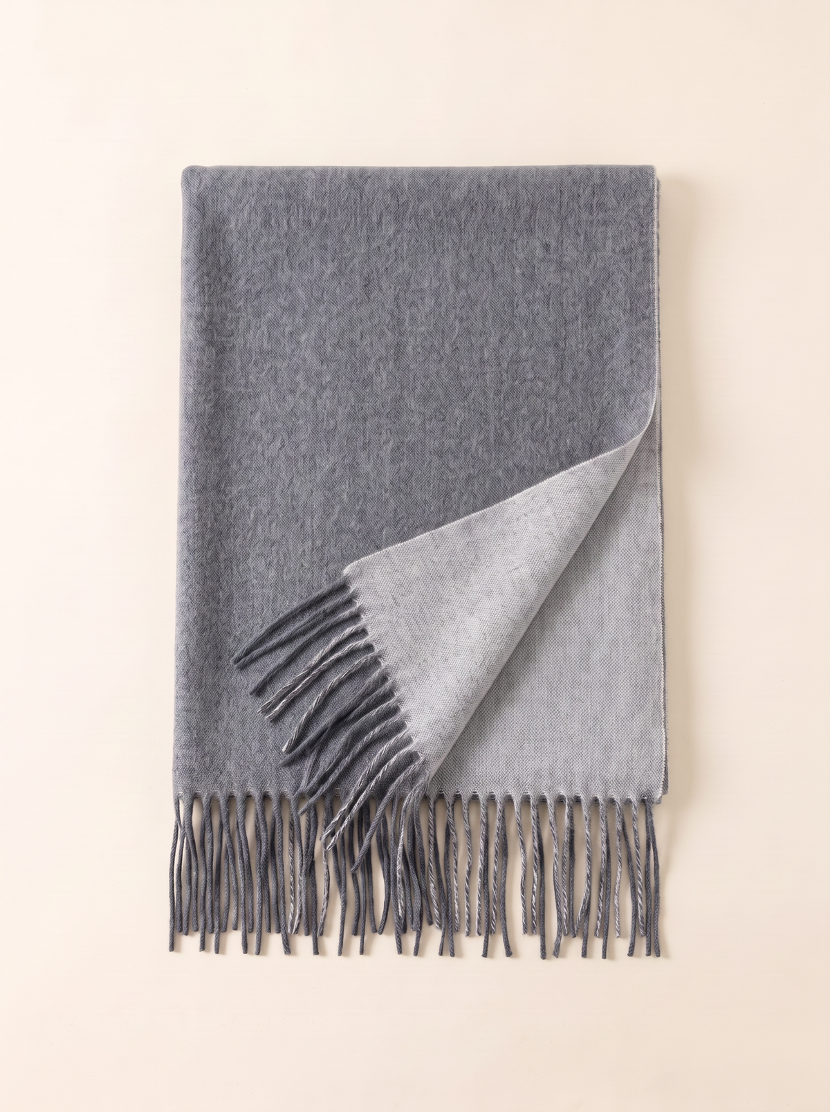 Reversible Two-Tone Wool Scarf