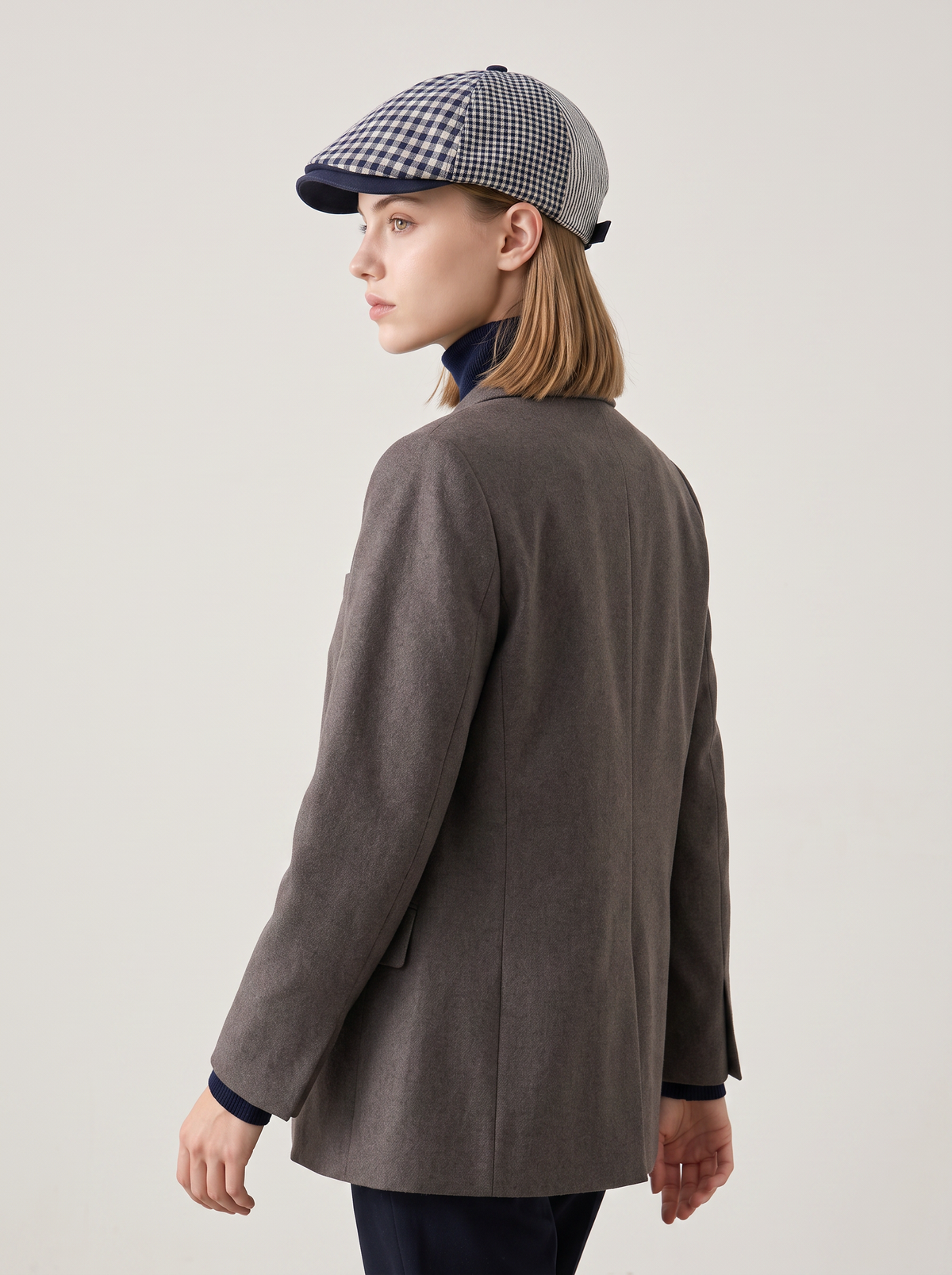 Plaid Patchwork Newsboy Cap