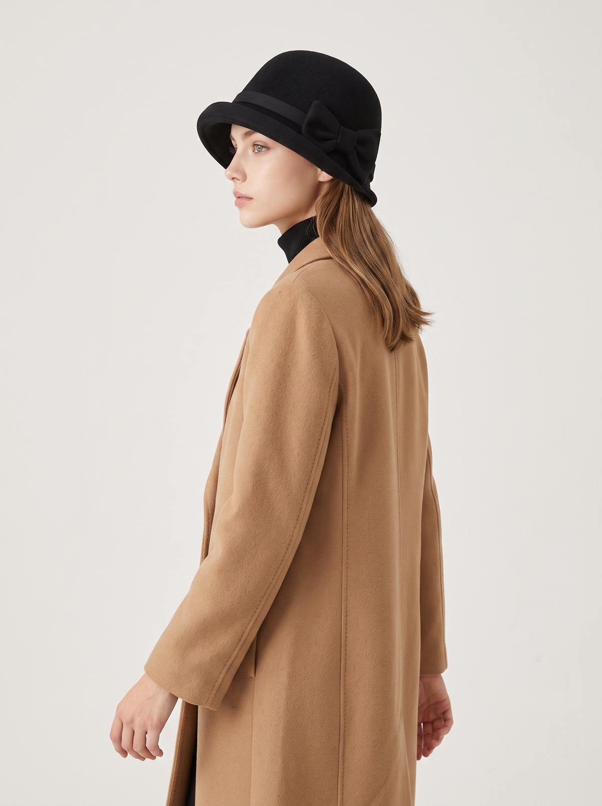 Wool-Blend Bow Bucket Hat