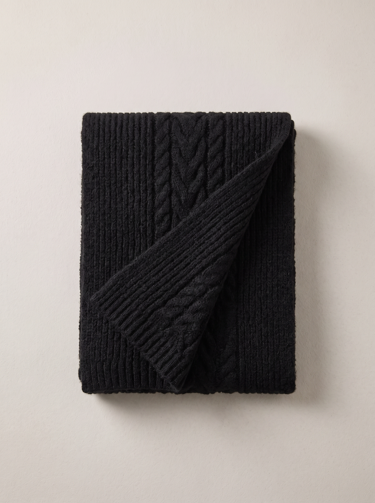 Brushed Rib Wool-Blend Scarf