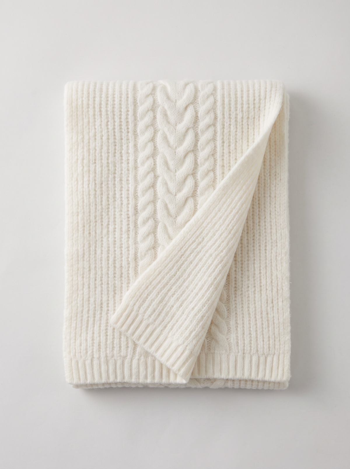 Brushed Rib Wool-Blend Scarf