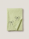 Bow-Embroidered Knit Scarf