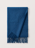 Soft Brushed Wool-Blend Fringe Scarf | Solid Winter Wrap