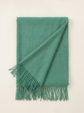 300g Cashmere-Feel Oversized Fringe Scarf | Solid Blanket Wrap