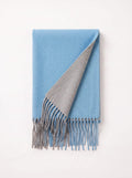 Double-Faced Solid Scarf | Cashmere-Feel Long Fringe Wrap