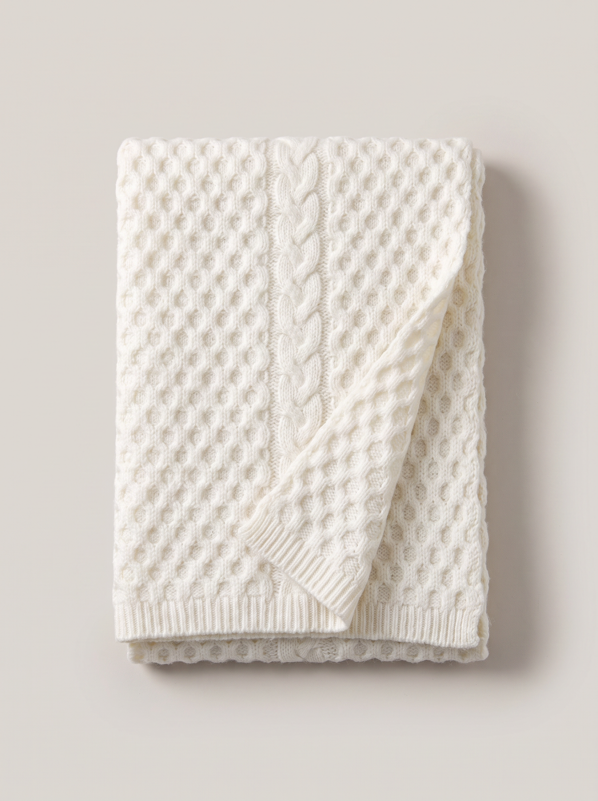 Textured Honeycomb Knit Scarf