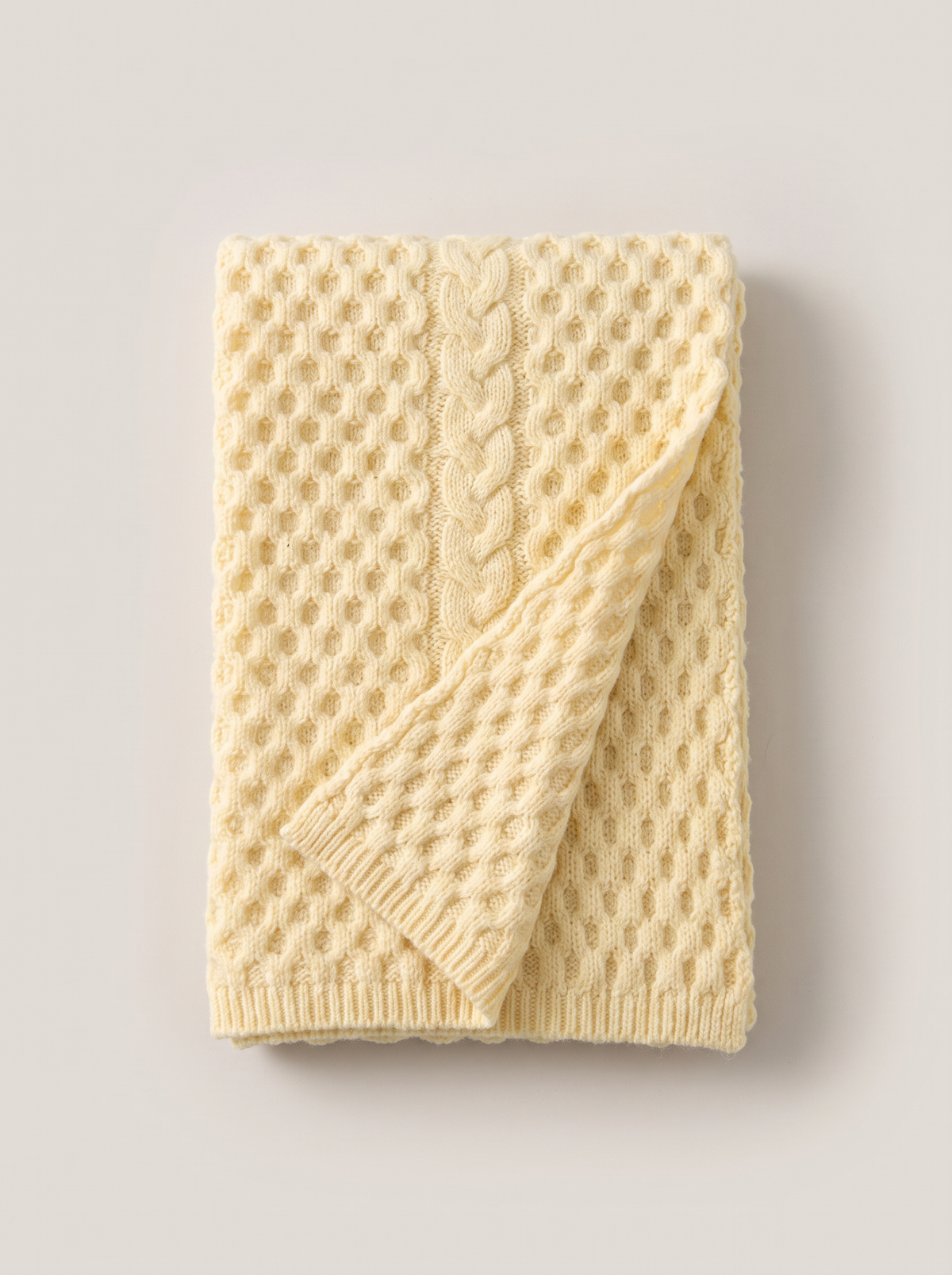 Textured Honeycomb Knit Scarf