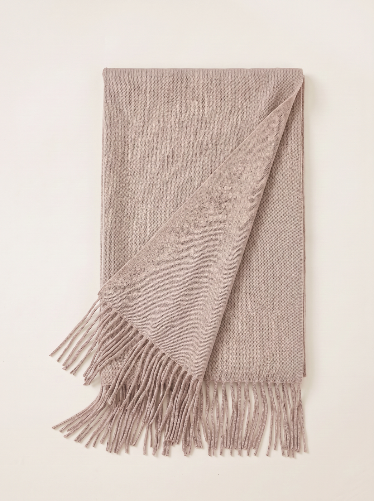 300g Cashmere-Feel Oversized Fringe Scarf | Solid Blanket Wrap