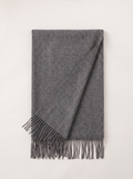 300g Cashmere-Feel Oversized Fringe Scarf | Solid Blanket Wrap