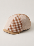 Plaid Patchwork Newsboy Cap