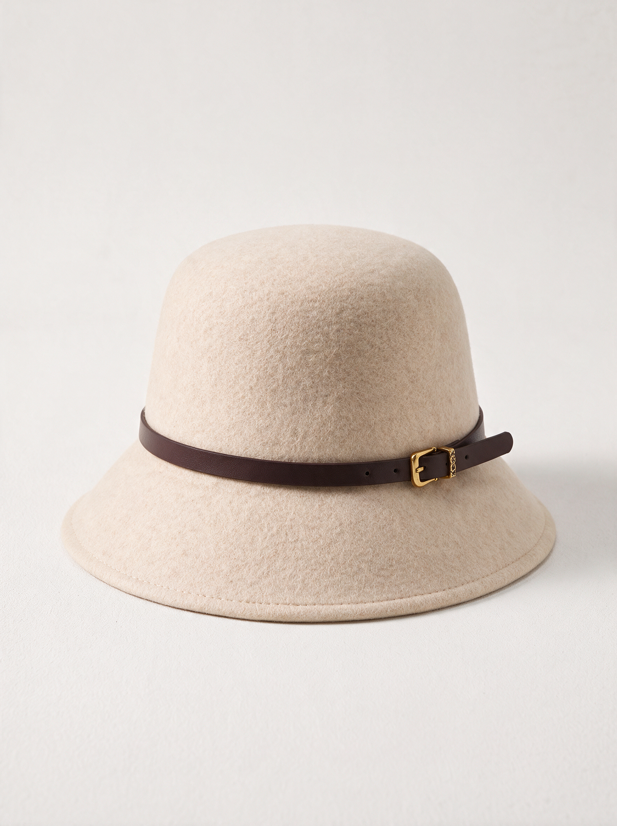 Belted Wool Bucket Hat
