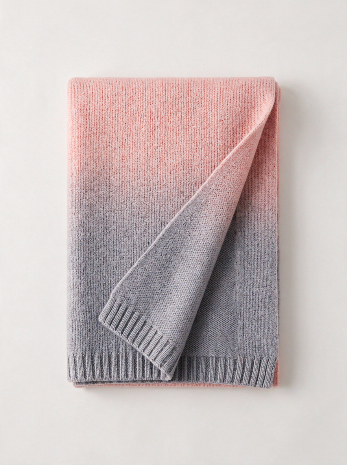 100% Wool Gradient Knit Scarf