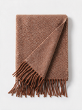 Herringbone Jacquard Wool-Blend Scarf | Extra-Long Wrap