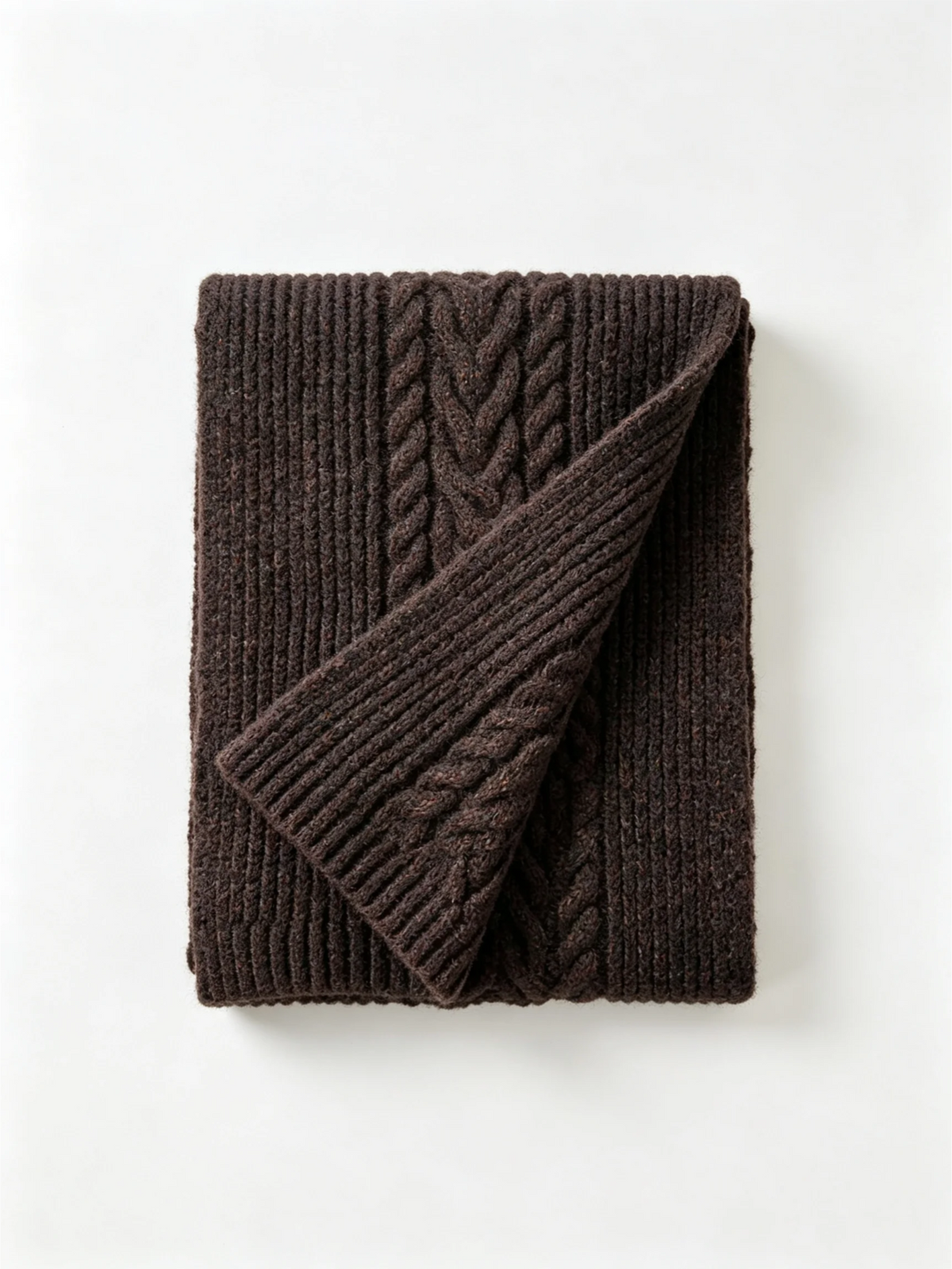 Brushed Rib Wool-Blend Scarf