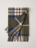 100% Wool Brushed Plaid Scarf