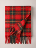 100% Wool Tartan Plaid Scarf | Double-Faced Winter Wrap