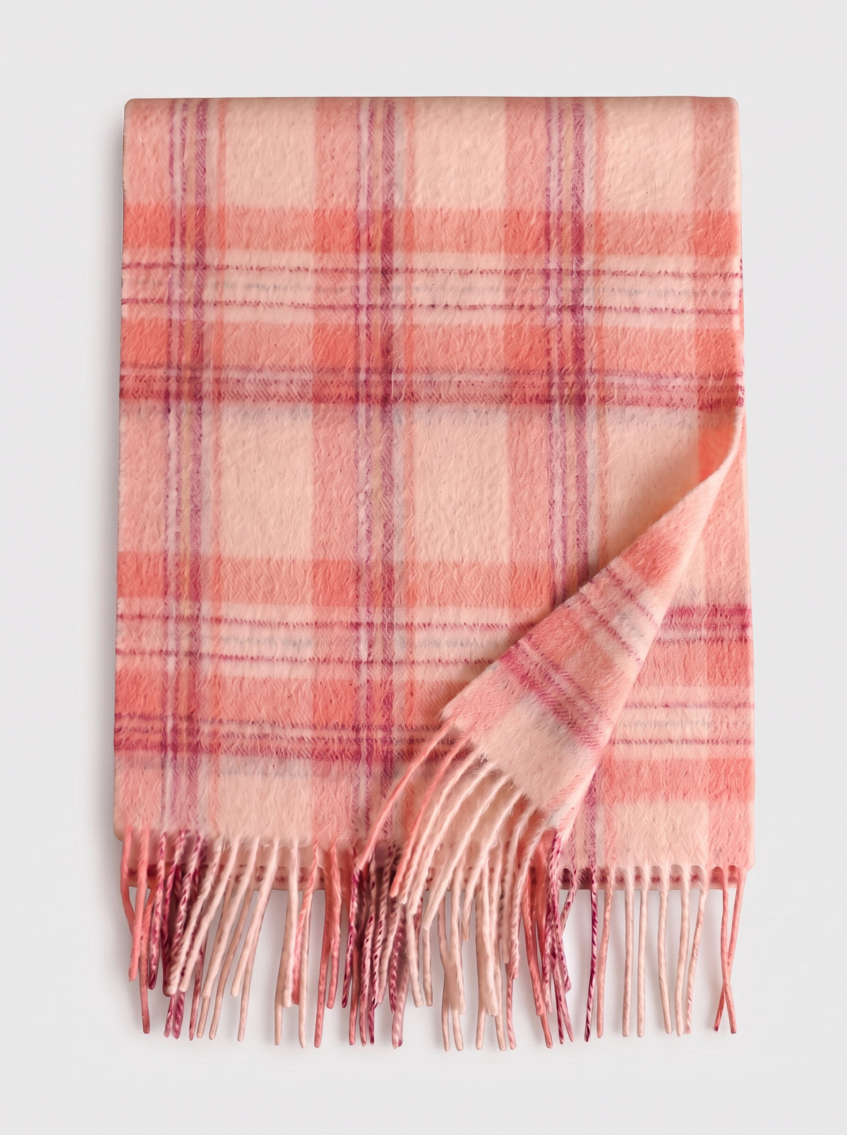 100% Wool Fine Check Scarf