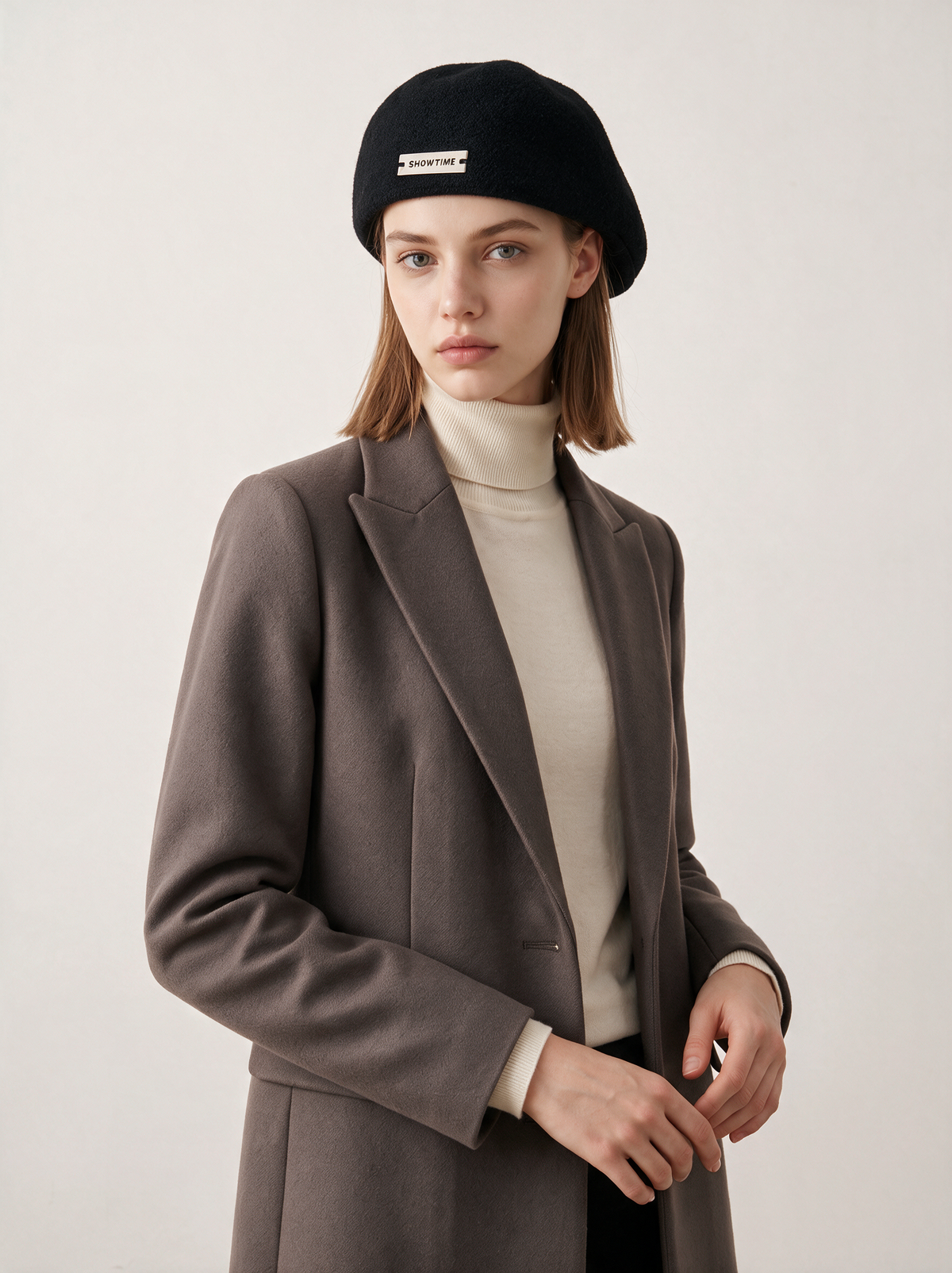 Wool-Blend Newsboy Cap