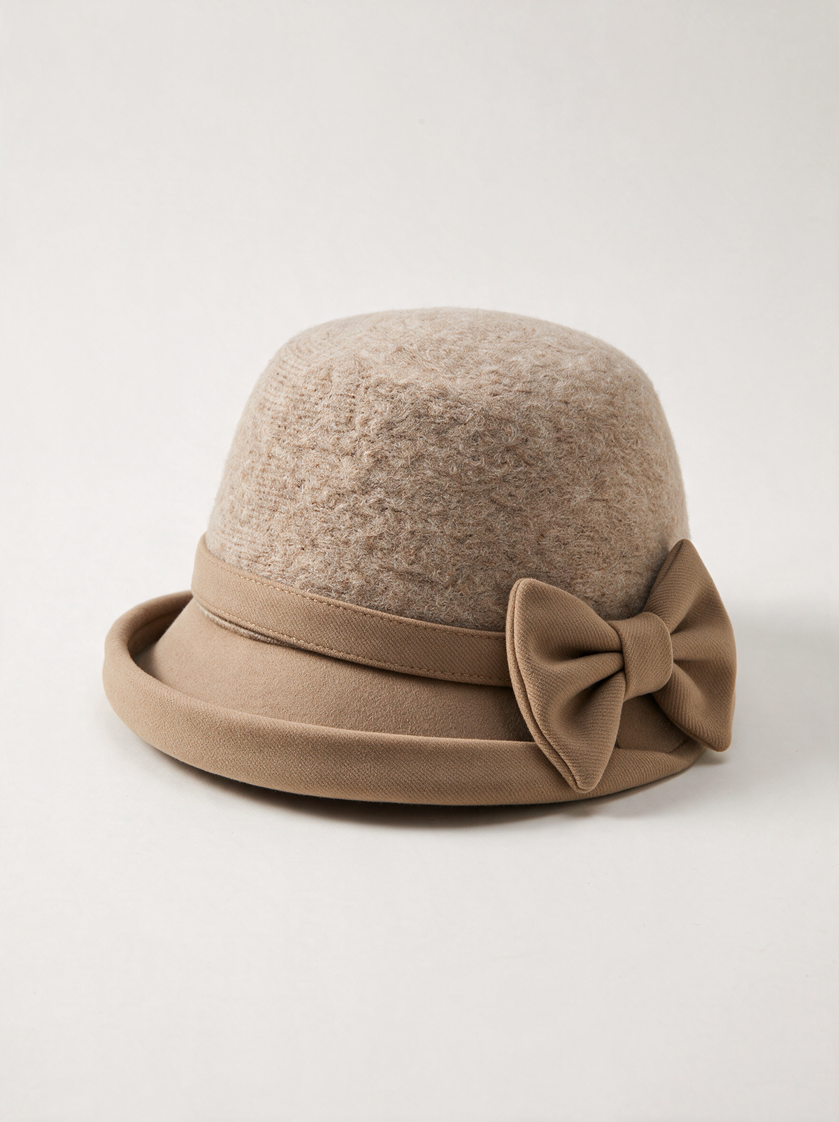 Wool-Blend Bow Bucket Hat
