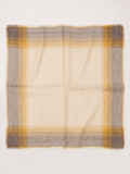 100% Cashmere Square Scarf | Yarn-Dyed Fine Check