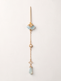 Xiu Jade Auspicious-Cloud Tassel Hairpin — Long Pearl Drop