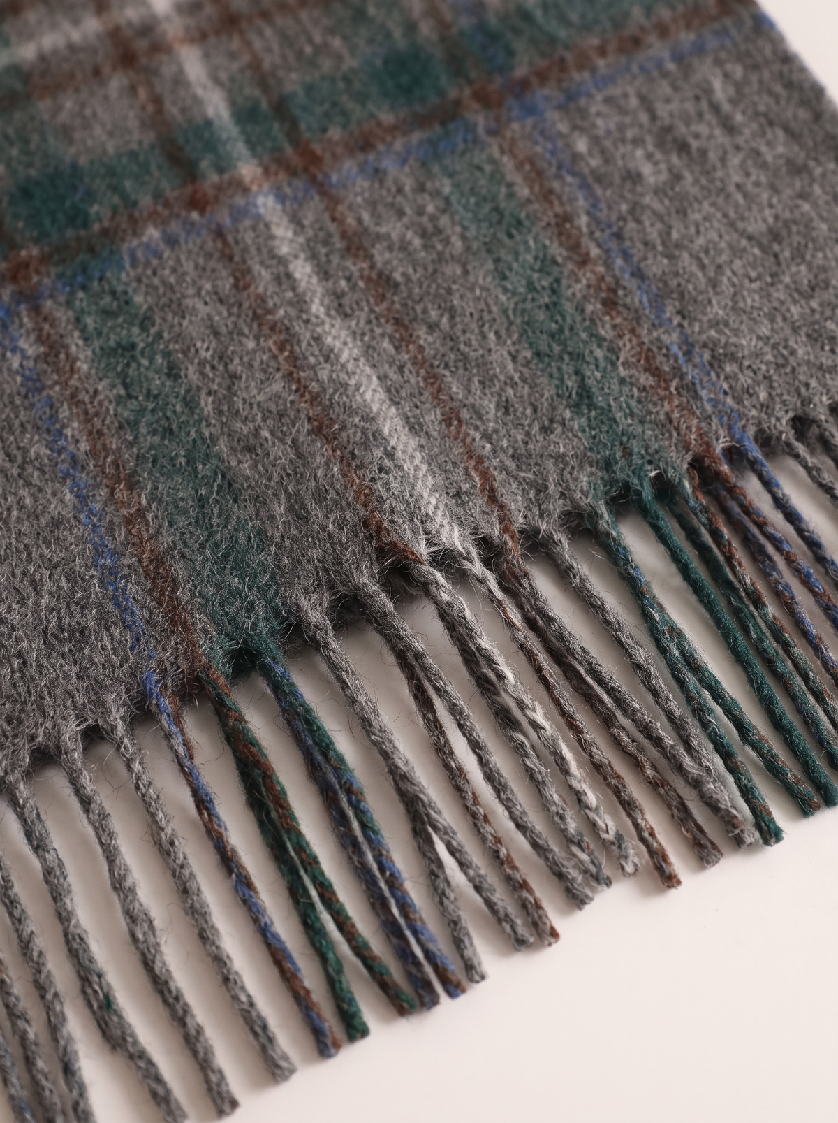 100% Wool Shadow Plaid Scarf