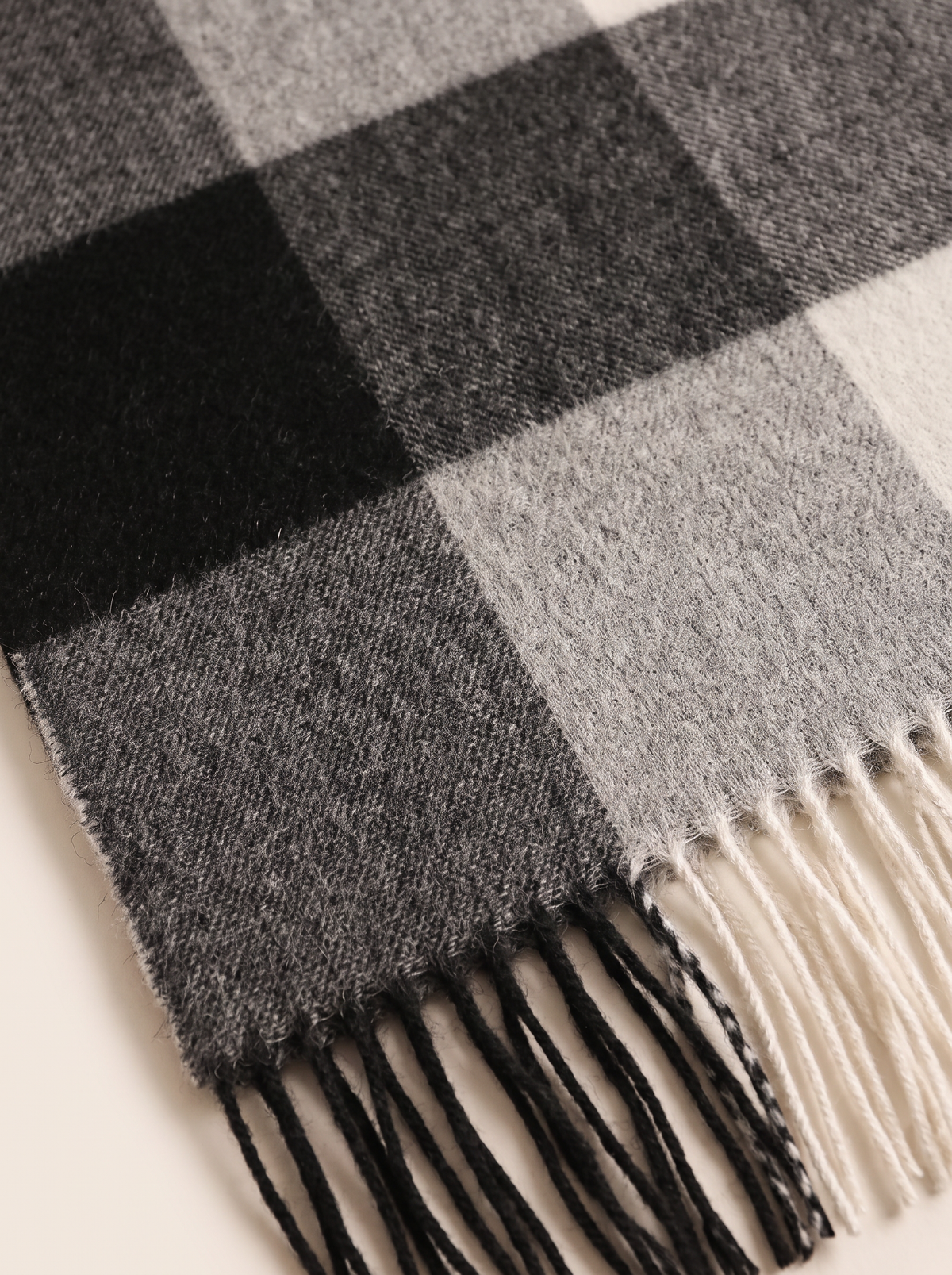 100% Wool Checkerboard Scarf
