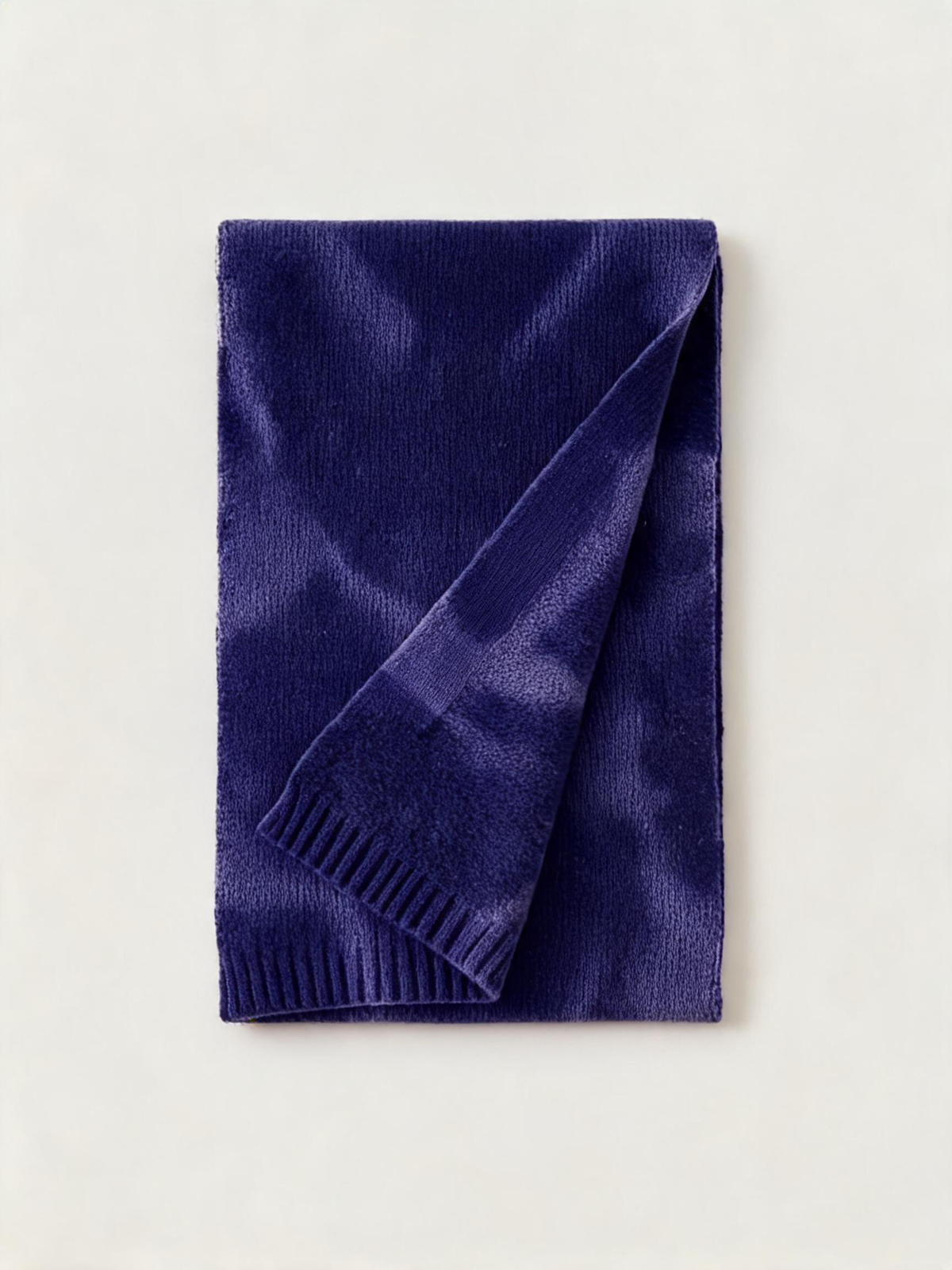 Painterly Colour 100% Wool Knit Scarf