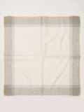 100% Cashmere Square Scarf | Yarn-Dyed Fine Check