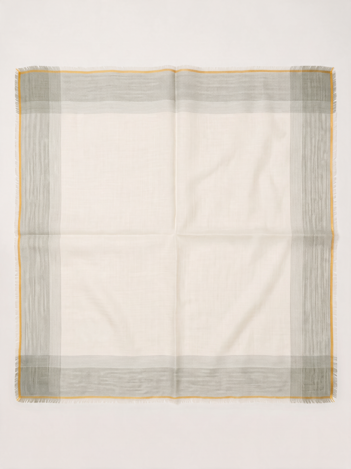 100% Cashmere Square Scarf | Yarn-Dyed Fine Check