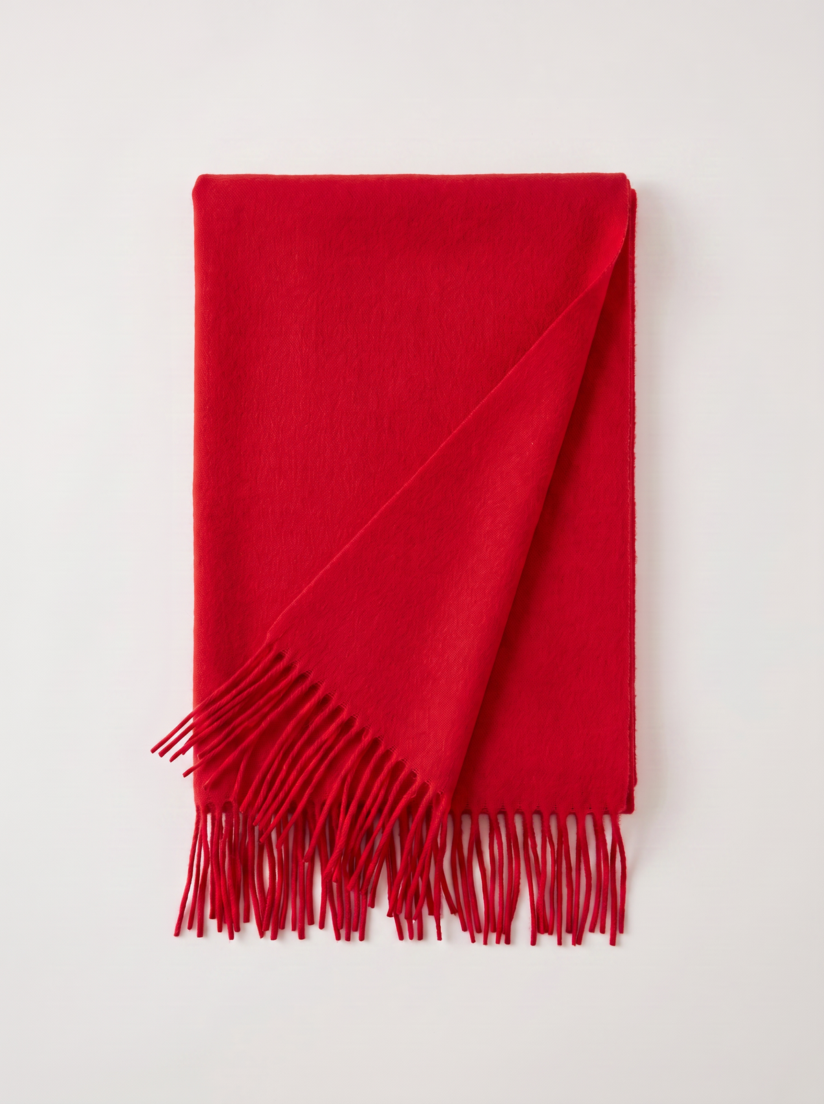300g Cashmere-Feel Oversized Fringe Scarf | Solid Blanket Wrap