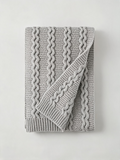 100% Wool Textured Knit Scarf