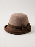 Wool-Blend Bow Bucket Hat